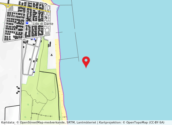 1,4 km s foce fiumi  på kartan