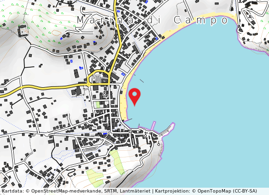 Marina di campo på kartan