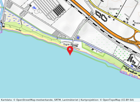 Torre mozza på kartan
