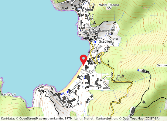 Loc. scaglieri på kartan