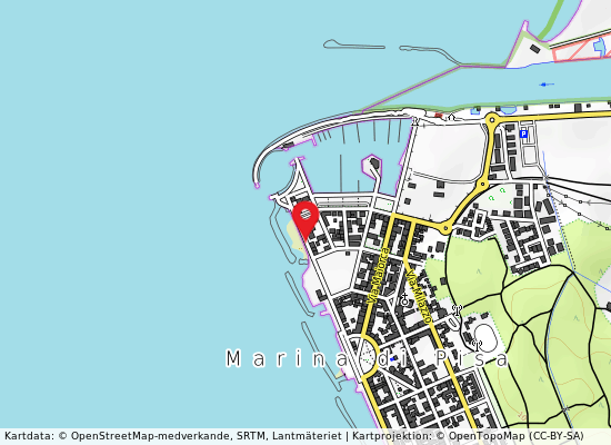 Marina di pisa på kartan