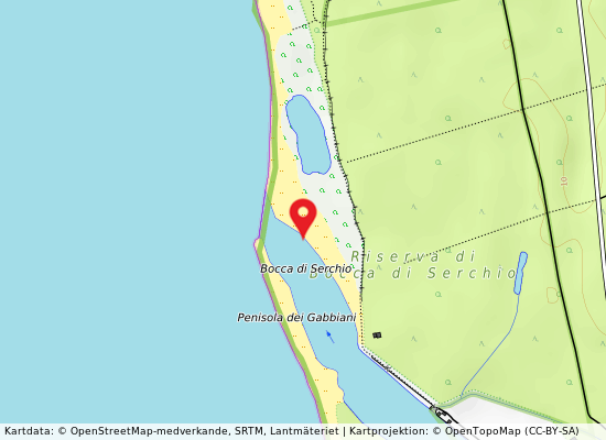 Foce fiume serchio på kartan
