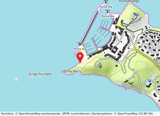 Punta ala sud på kartan