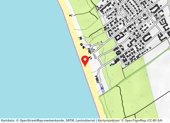 Principina a mare på kartan