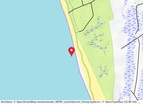 Principina mare på kartan