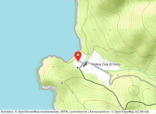Cala di forno på kartan