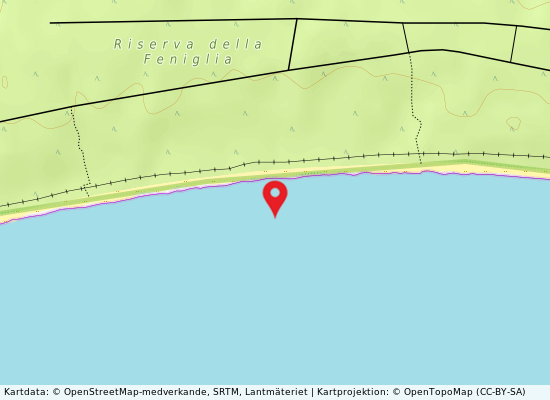 Feniglia - km 3 på kartan
