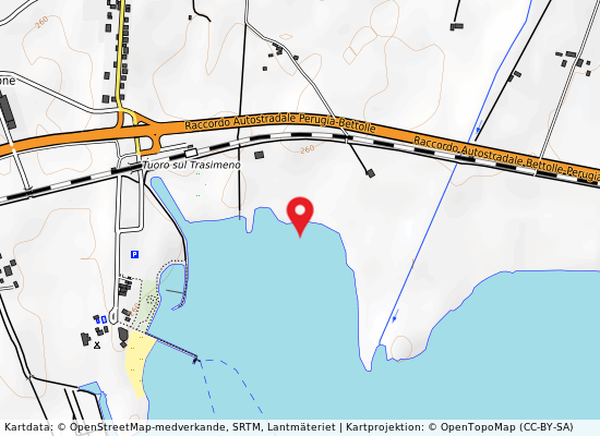 Lido comunale t. på kartan