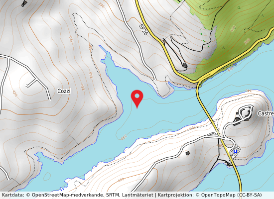 Contrada crocifisso på kartan