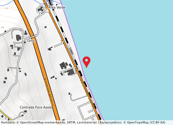 In direzione fosso localita' tre case på kartan