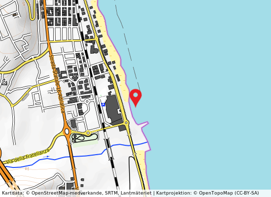 250 m. nord tesino på kartan