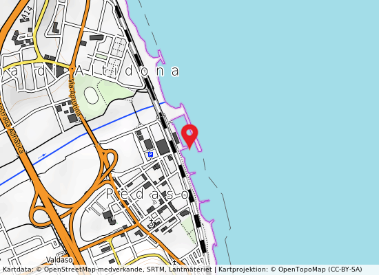 250 mt. sud foce aso på kartan