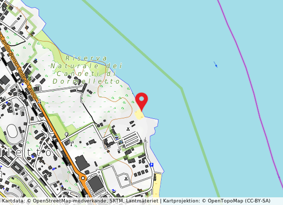 Camp lago azzurro på kartan