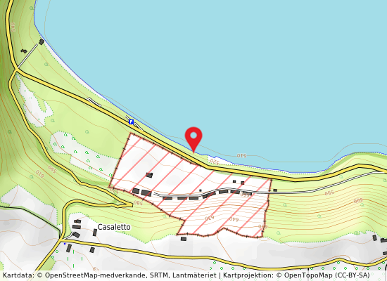 La scaletta på kartan