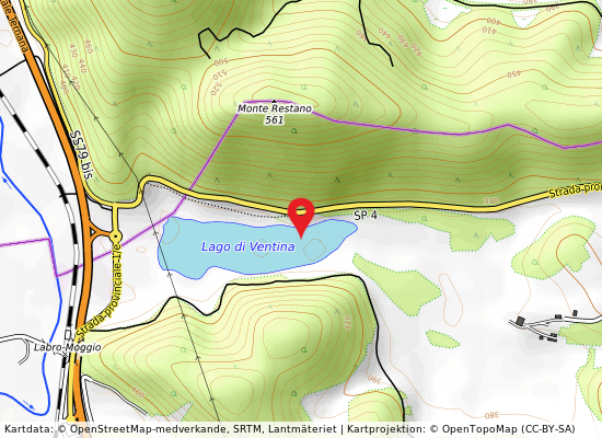 Il pontile på kartan