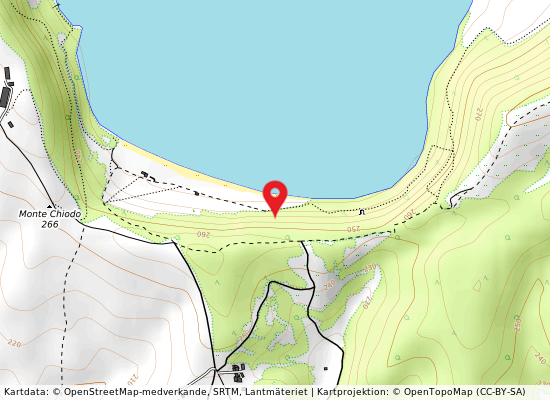 Strada comunale på kartan