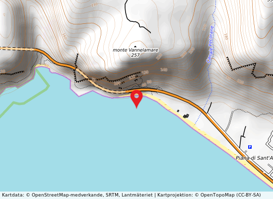 Grotte salse på kartan