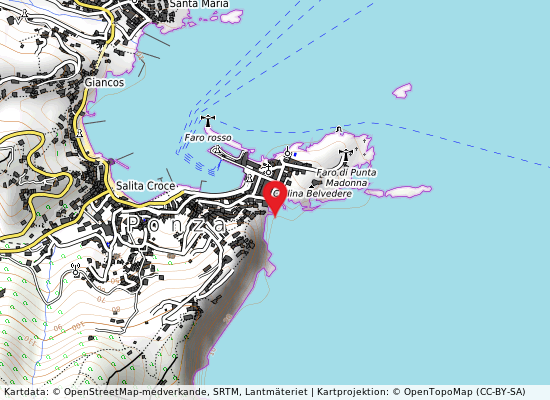 Grotte di pilato på kartan