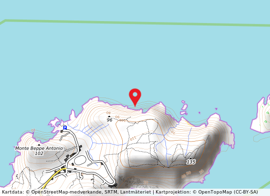 Cala capanna på kartan