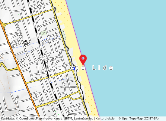 Via trieste på kartan