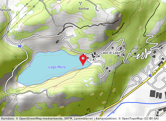 Tra roccione e grigl på kartan