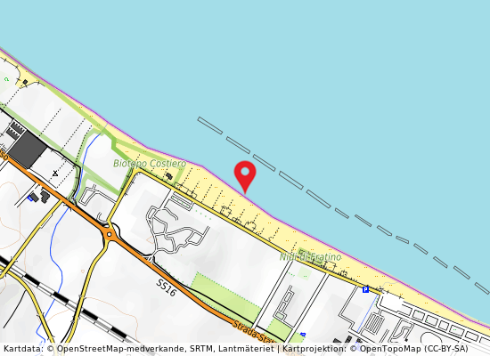 Sud buonanotte på kartan