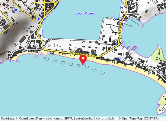 Spiaggia miliscola på kartan