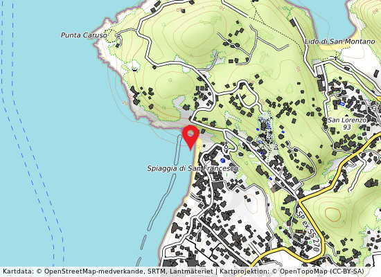 Punta caruso på kartan