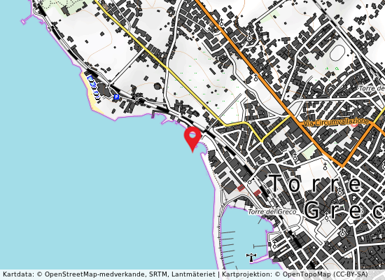 Spiaggia la scala på kartan