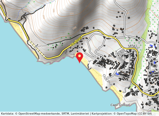 Cala d'arconte på kartan