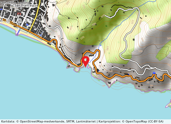 Spiaggia salicerchie på kartan