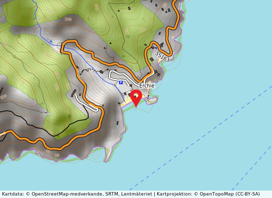 Marina di erchie på kartan