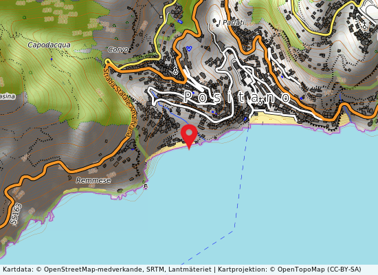 Spiaggia del fornillo på kartan
