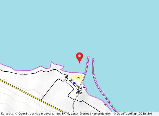 Foce capoiale (30 mt a sinistra) på kartan