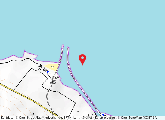 Foce capoiale (30 mt a destra) på kartan