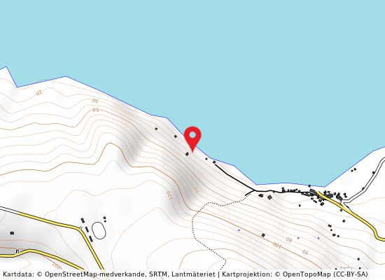 200 m. sx del pto 20 verso i pto 254 på kartan
