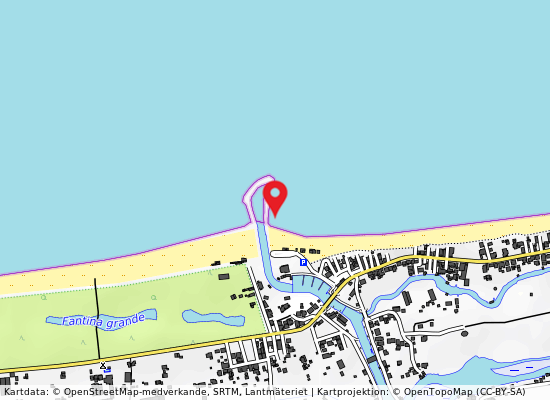 Foce varano (30 mt a destra) på kartan