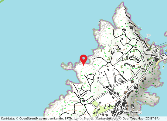 Isola s.domino spiaggia touring club på kartan