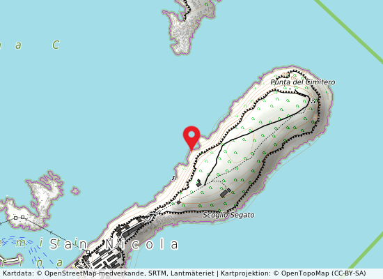 Isola s. nicola - tre scogli på kartan