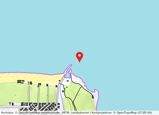 Canale punta pietre nere(30 mt destra) på kartan