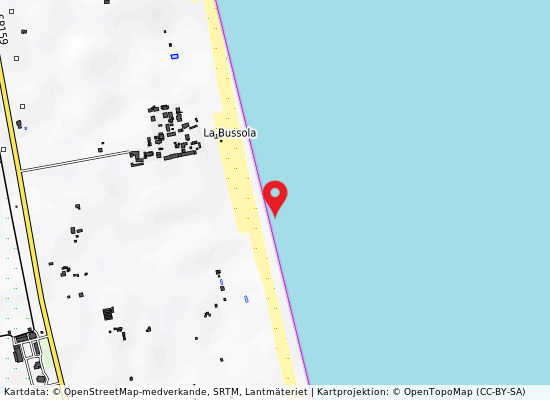 Lido la bussola på kartan