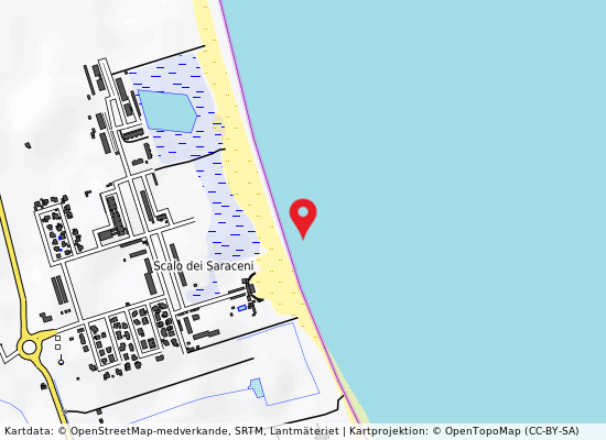 Lido scalo dei saraceni på kartan