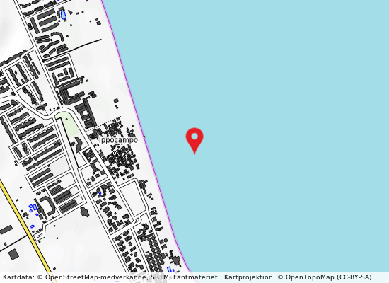 Lido ippocampo på kartan