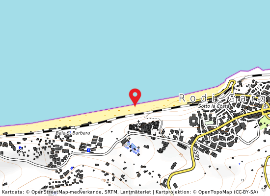 S. barbara 50 mt dx på kartan