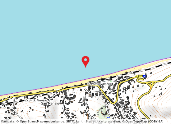 Lido venezia s. menaio på kartan