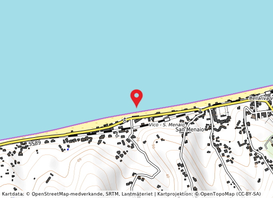 Foce canale s. antonino 30 mt dx på kartan