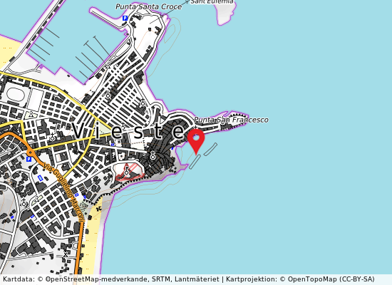 Scarico fogna vieste 500 mt dx på kartan