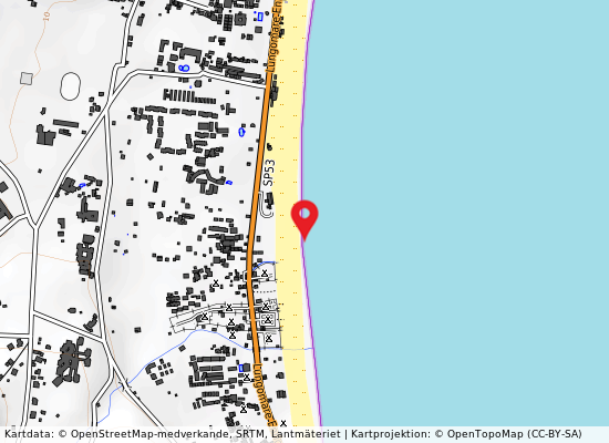 4 canale/foce 20m. sx resid.  conchiglia på kartan