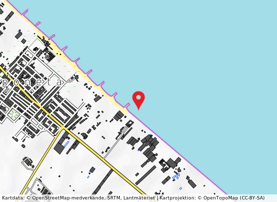 500 m sx scarico rete fognante på kartan