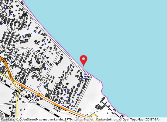 Di fronte strada pizzillo på kartan